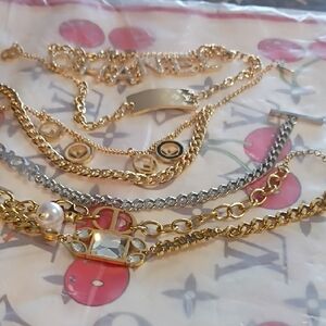 Elegant Gold and Silver Women's Bracelet Set( 6 Piece Anti Tarnish